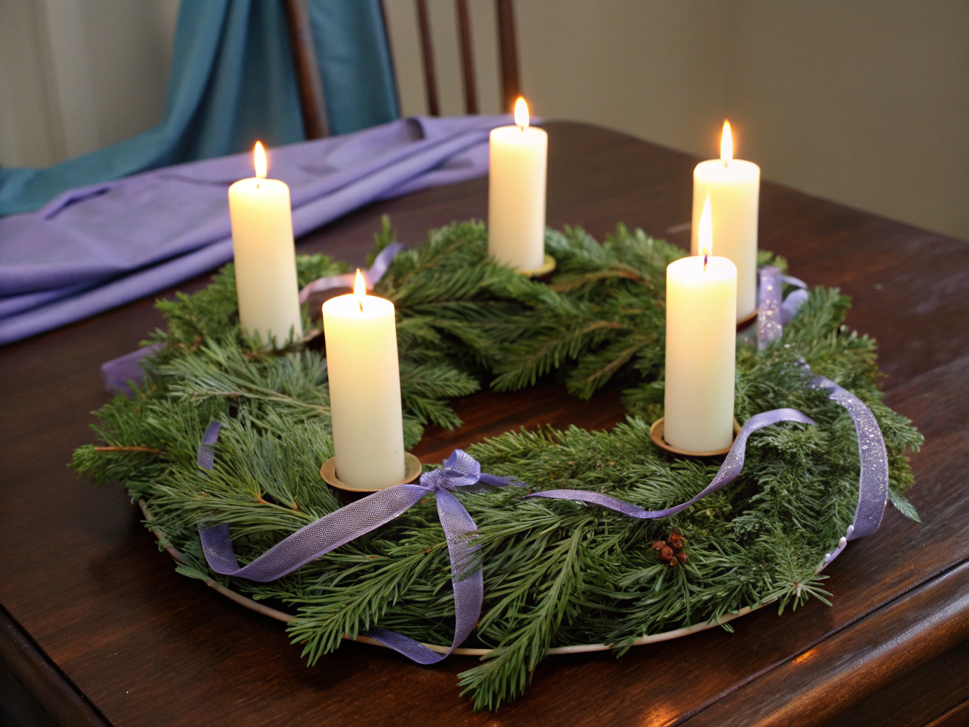 Printable Advent Wreath Template